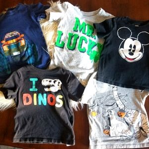 Little Boys 2T 5 Pack Tee Shirt Bundle